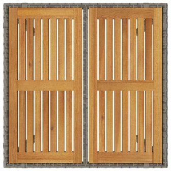 Tuin Eetset 3 pcs Grijs 90 x 90 x 75 cm poly rattan