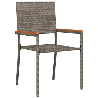 Tuin Eetset 7 pcs Grijs 190 x 90 x 75 cm poly rattan