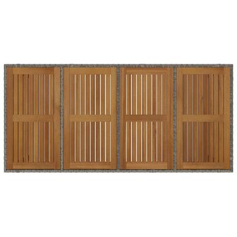 Tuin Eetset 9 pcs Grijs 190 x 90 x 75 cm poly rattan