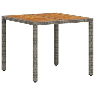 Tuin Eetset 3 pcs Grijs 90 x 90 x 75 cm poly rattan
