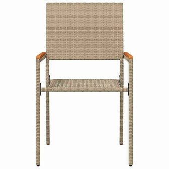 Tuinstapelstoelen 2 pcs Cr&egrave;me en bruin