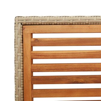Tuinstapelstoelen 2 pcs Bruin en beige