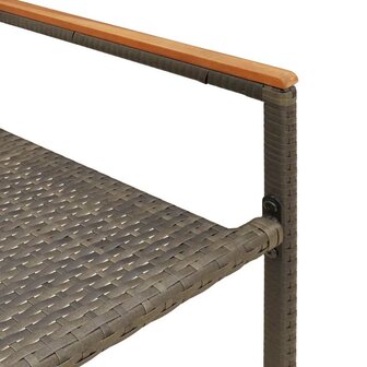 Tuinstapelstoelen 2 pcs Grijs en Bruin