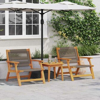 Tuinmeubelen 2 pcs Grijs 78 x 67 x 73cm Massief acaciahout