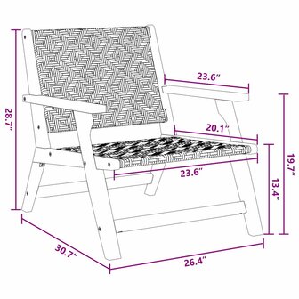 Tuinmeubelen 2 pcs Wit 67 x 78 x 73cm Massief acaciahout
