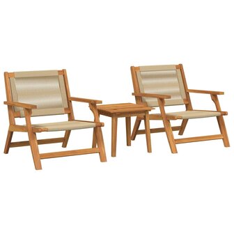 Tuinstoelen met Tafel 3 pcs Beige 45 x 45 x 40 cm