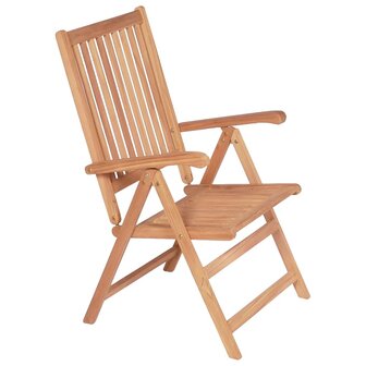 Tuinstoelen 2 st verstelbaar massief teakhout