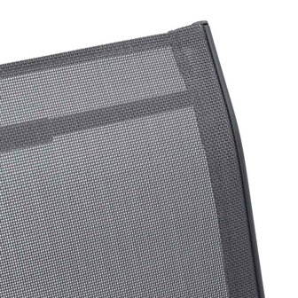 Tuinstoelen stapelbaar 6 st textileen stof grijs