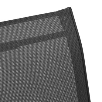 Tuinstoelen stapelbaar 4 st textileen stof zwart