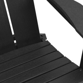 Vouw Adirondack Stoel Zwart 74.5 x 80.5 x 90cm Kunststof