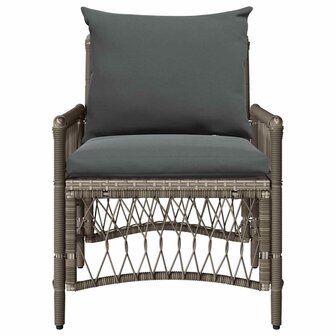 Tuinstoel Grijs 60 x 70 x 78cm poly rattan