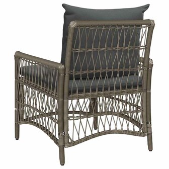 Tuinstoel Grijs 60 x 70 x 78cm poly rattan