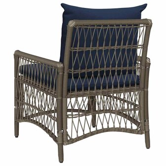 Tuinstoel Grijs 60 x 70 x 78cm poly rattan