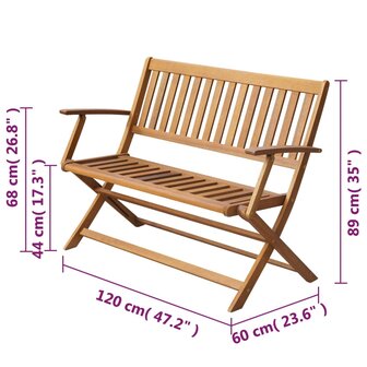 Tuinbank 120 cm massief acaciahout