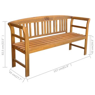 Tuinbank 157 cm massief acaciahout