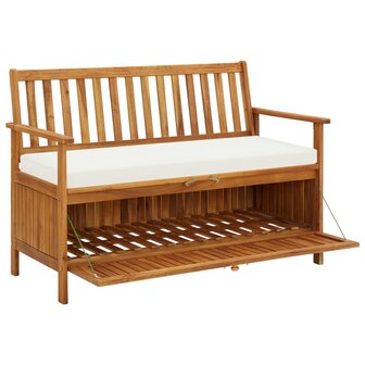 Tuinopslagbank 120x63x84 cm massief acaciahout