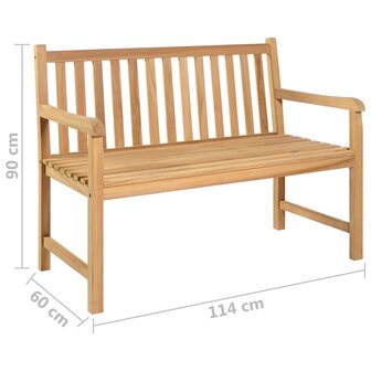 Tuinbank 114 cm massief teakhout
