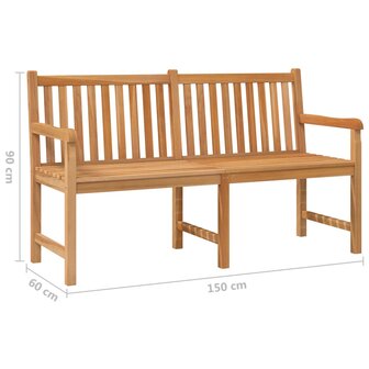 Tuinbank 150 cm massief teakhout