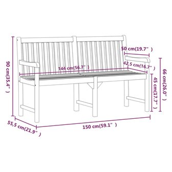 Tuinbank 150 cm massief acaciahout