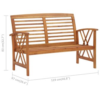 Tuinbank 119 cm massief acaciahout