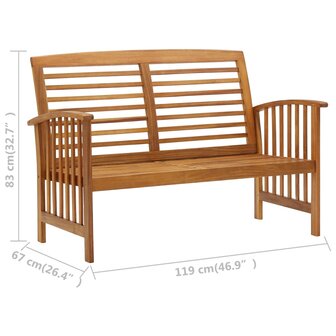 Tuinbank 119 cm massief acaciahout