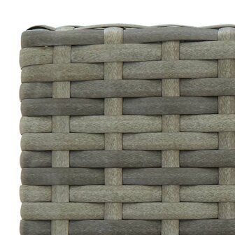 Barkrukken 2 st poly rattan grijs