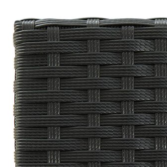 Barkrukken 4 st poly rattan zwart