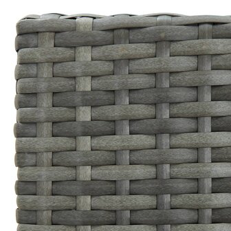 Tuinbarkrukken met kussens 4 st poly rattan grijs