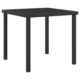 Tuin Eetset 5 pcs Zwart HDPE