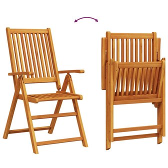 Tuin Eetset 5 pcs Bruin Massief acaciahout