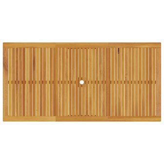 Tuin Eetset 7 pcs Bruin Massief acaciahout