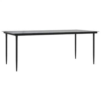9-delige Tuinset met kussens poly rattan glas bruin