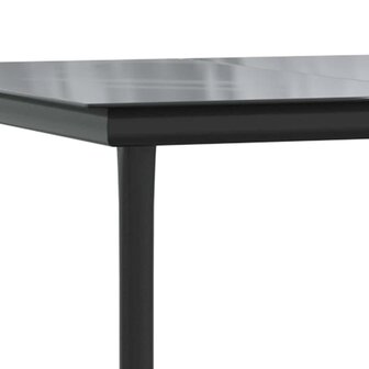 7-delige Tuinset met kussens poly rattan glas grijs
