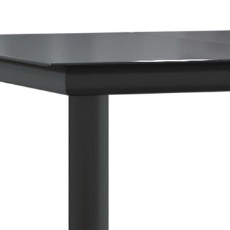 9-delige Tuinset met kussens poly rattan glas grijs