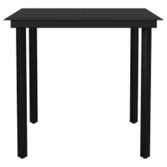 5-delige Tuinset met kussens poly rattan glas grijs