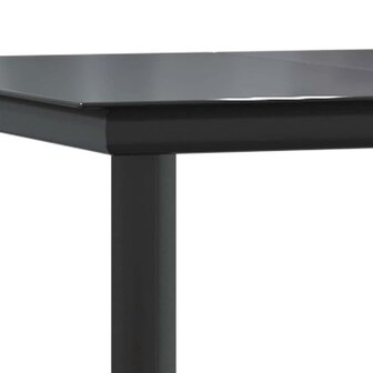7-delige Tuinset met kussens poly rattan glas grijs