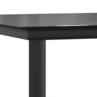 5-delige Tuinset met kussens poly rattan glas grijs