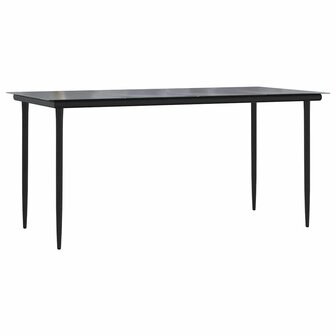 5-delige Tuinset met kussens poly rattan glas grijs