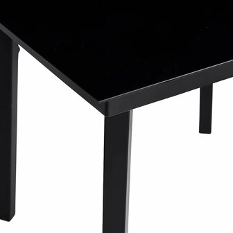 5-delige Tuinset met kussens poly rattan glas grijs