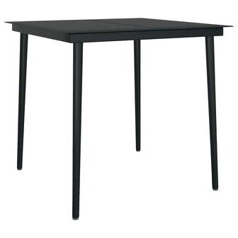 5-delige Tuinset met kussens poly rattan glas grijs