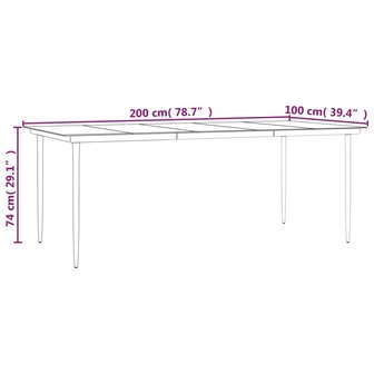 9-delige Tuinset met kussens poly rattan grijs