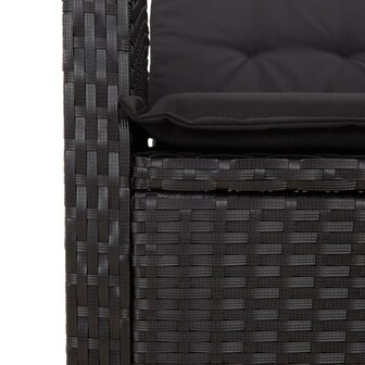 9-delige Tuinset poly rattan zwart