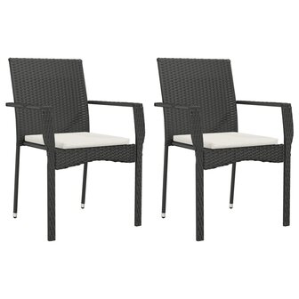 9-delige Tuinset poly rattan zwart