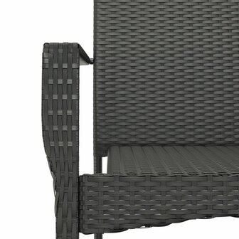 9-delige Tuinset poly rattan zwart