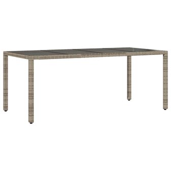 9-delige Bistroset met kussens poly rattan grijs