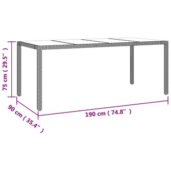 9-delige Tuinset met kussens poly rattan beige