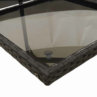 9-delige Tuinset poly rattan zwart