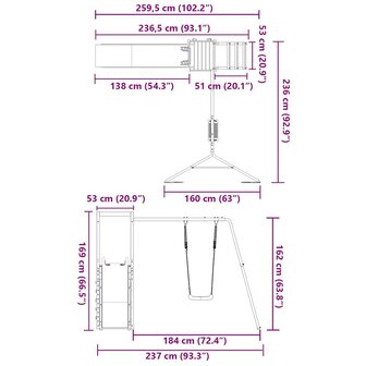 Speelhuis ge&iuml;mpregneerd grenenhout