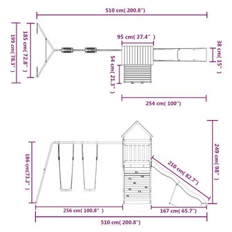 Speelhuis massief grenenhout