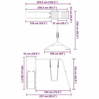 Speelhuis massief grenenhout
